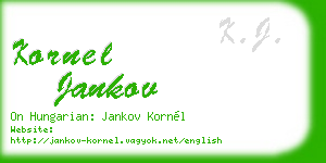 kornel jankov business card